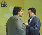 Joan Puigcercós, amb Joan Tardà, a la seu d'ERC