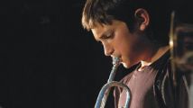 Félix Rossy, trompetista de 12 años.