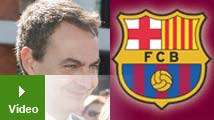 Zapatero y el escudo del Barcelona