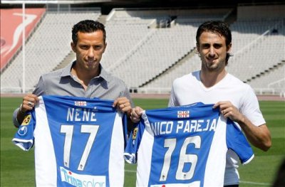 L'Espanyol presenta Pareja i Nené i signa l'irlandès del Liverpool Finnan