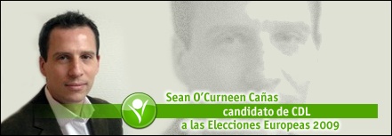 Sean O'Curneen Cañas candidato de CDL a las Elecciones Europeas 2009