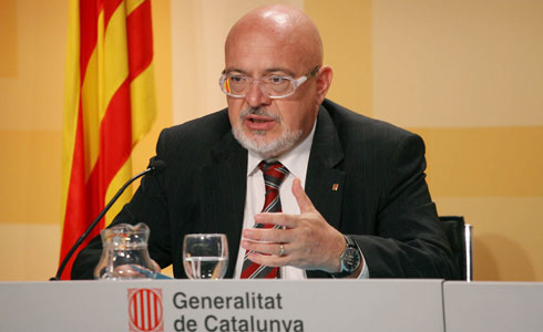 Josep Huguet a la roda de Premsa posterior al consell de Govern