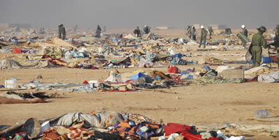 El campament de protesta d'Al-Aaiun va quedar arrasat després de l'assalt de les forces de seguretat marroquines. (Foto:Reuters)