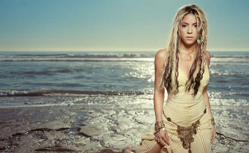 Shakira a la platja