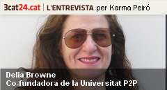 Delia Browne promou el projecte P2P University