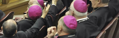 Alguns dels cardenals reunits al Vaticà durant la trobada amb el papa (Foto: EFE)