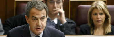 Imatge d'arxiu de Zapatero en una intervenció al Congrés (Foto: EFE)