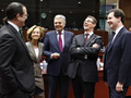 Imatge dels ministres d'Economia europeus que assisteixen a la reunió a Brussel·les. (Foto: Reuters)