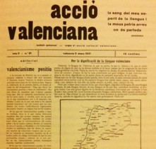 Santi Vallés descobreix la revista Acció Valenciana a Barcelona