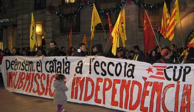 Concentració a Lleida contra la sentència del Suprem sobre la immersió lingüística