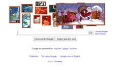 El logotip especial interactiu de Google per celebrar el Nadal