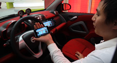 Un "tablet" per a cotxes que s'han presentat al Congrés Mundial de Mòbils.