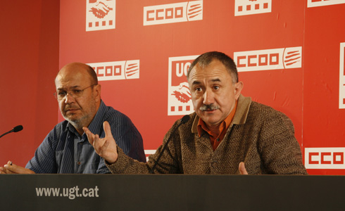 Josep Maria Álvarez, UGT, i Joan Carles Gallego, CCOO