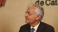 Ferran Mascarell a la taula rodona del Col·legi de Periodistes de Catalunya. (Foto:ACN)