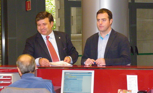 Lopez Tena y Uriel Bertran en la Diputación