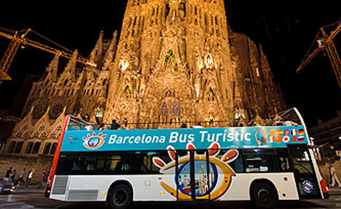 Bus turistic nocturn de Barcelona