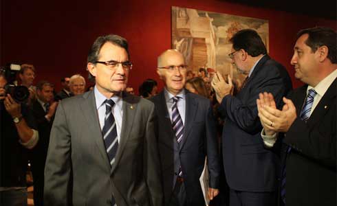 Artur Mas i Duren i Lleida en un acte de campanya