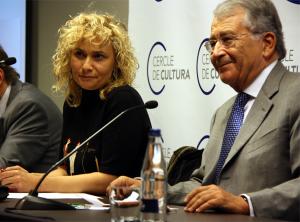 Mònica Terribas, durant la conferència al Cercle de Cultura · 