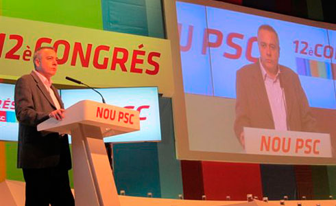 Pere Navarro en el 12é Congrés del PSC