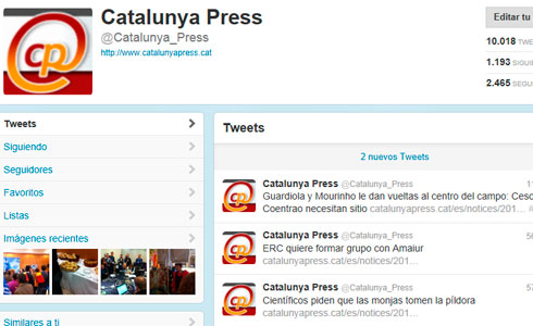 Nou twitter de CatalunyaPress