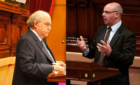 Mes Colell / Joan Boada en el Parlament