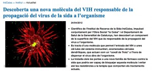 Investigadors catalans descobreixen com es propaga pel cos el virus de la Sida