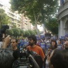 Concentració al jutjat per a demanar l'absolució dels independentistes mallorquins