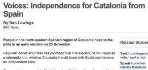 La BBC dóna veu a l'opinió de quatre catalans sobre la independència