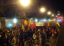 Una imatge de la manifestació de Girona