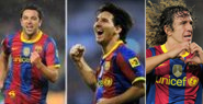 Xavi Hernández Lionel Messi Carles Puyol 185