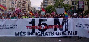 El 15 M torna al carrer amb manifestacions a València, Barcelona i Palma