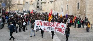 Protesta a Girona contra les polítiques educatives 