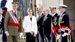 Los Reyes Felipe VI y Letizia, en la pasada celebración de la Pascua...
