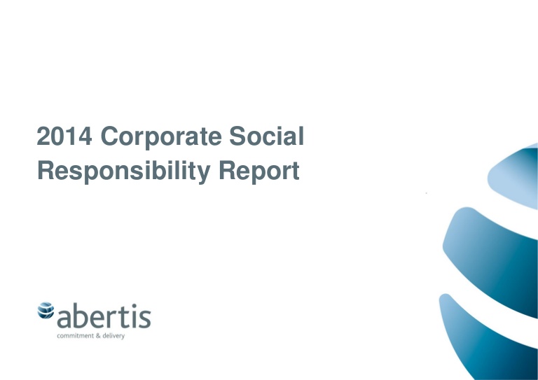 Abertis Corporate Social Responsibility report 2014