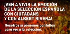Ciutadans desafia l'Ajuntament de Barcelona i instal·larà una pantalla al carrer per veure 'La Roja'