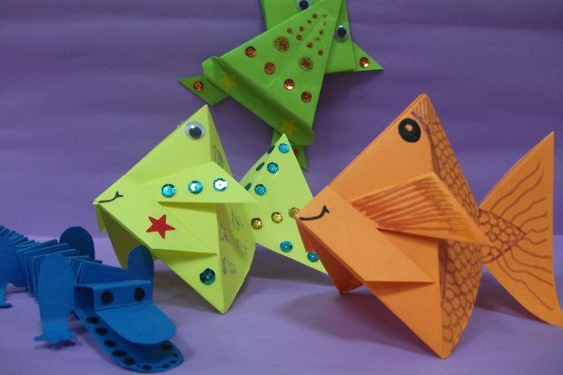 Origami animals de paper