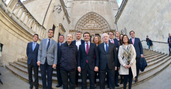 Pablo Casado en su visita a Burgos y a la agencia de noticias ICAL