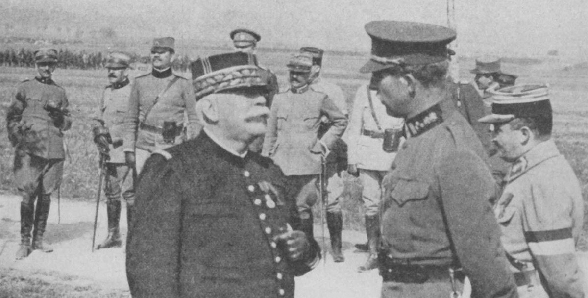 El mariscal Joffre i Albert I, rei dels Belgues, la tardor de 1914.