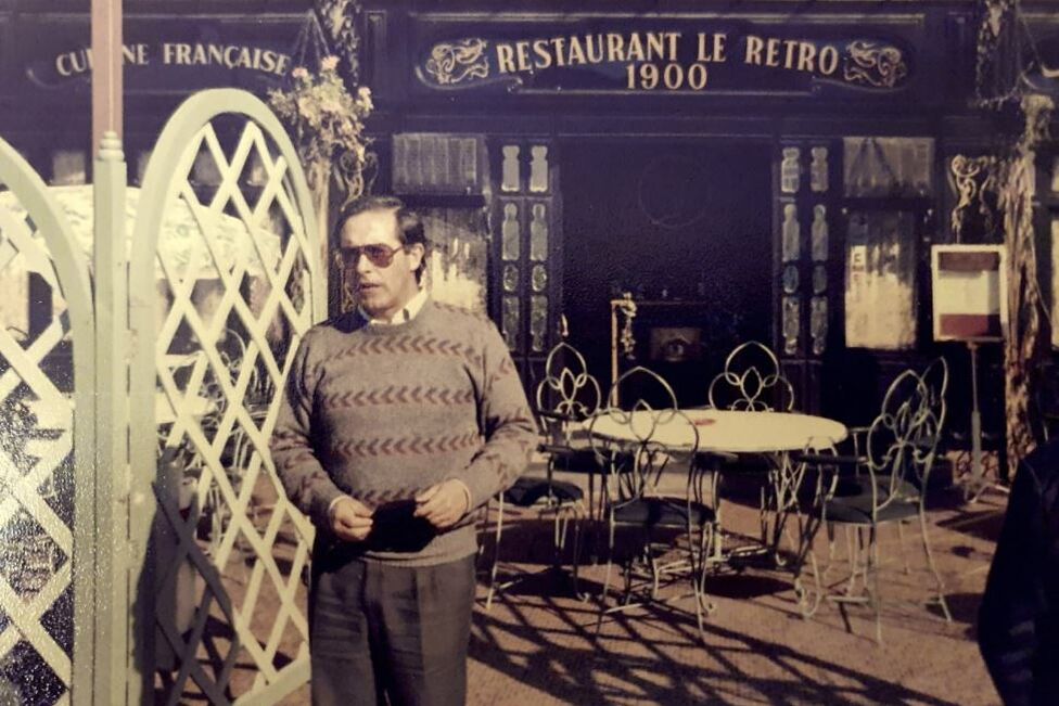 Jaime Rocha en Casablanca (Marruecos) durante la década de los 80 del siglo XX.