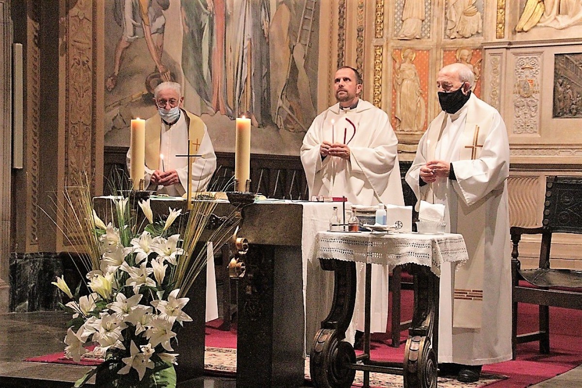 La eucaristia ha estat presidida pel bisbe de Solsona, Xavier Novell, i concelebrada per Mn. Josep Torres i Mn. Josep M. Besora 