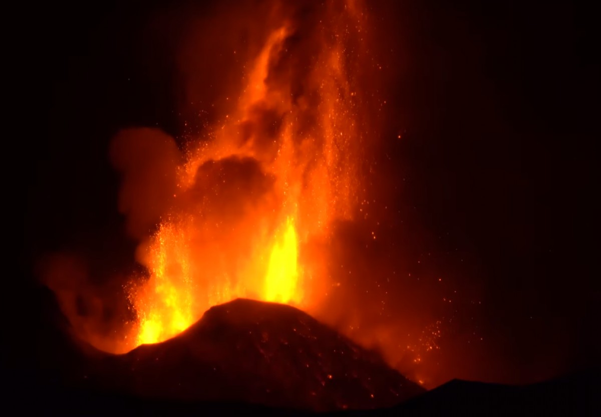 El volcà Etna, en erupció