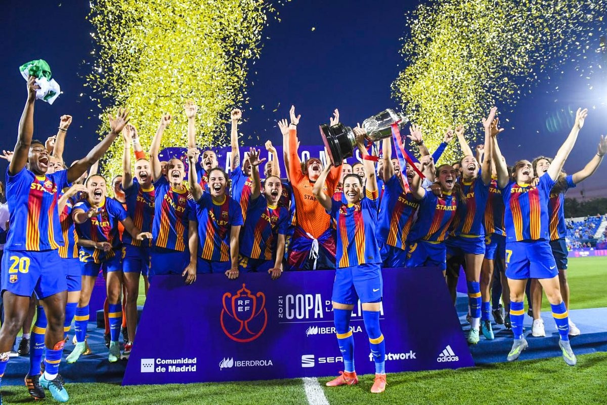 El Barça femení, amb la Copa de la Reina