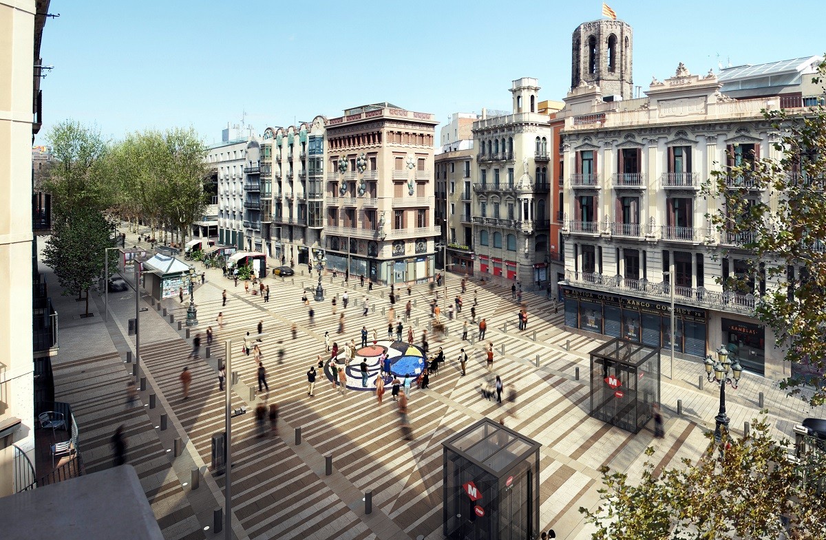 Imatge virtual de la nova Rambla | Ajuntament de Barcelona