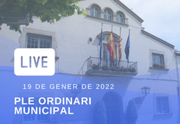 Emissió en directe del Ple municipal ordinari de gener 2022