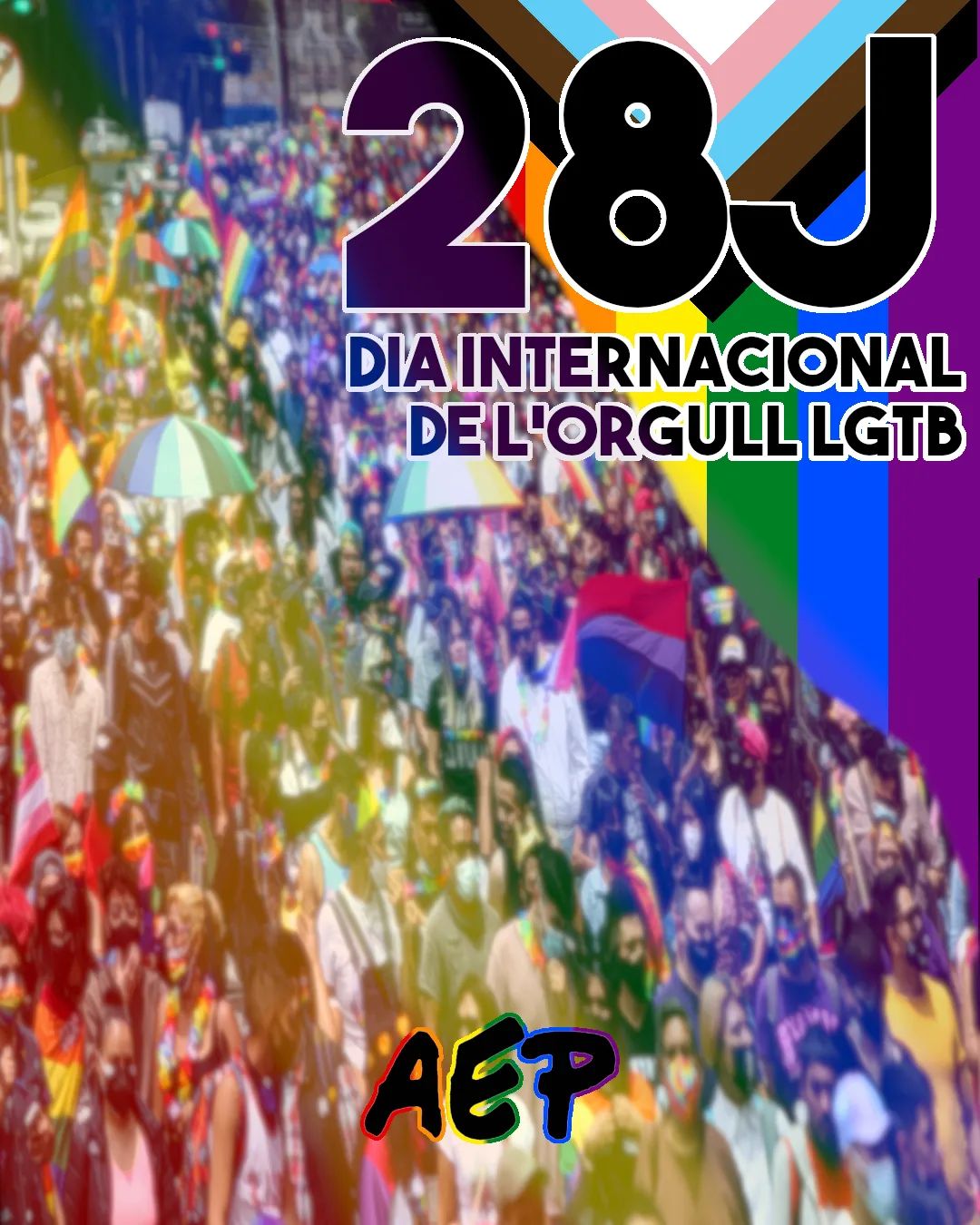 Avui, en honor al #28J, dia internacional de l’Orgull #LGTB, en nom de l’AEP volem donar tot el nostre suport a aquelles que formeu part del col•lectiu

En el panorama polític actual hem de ser conscients que hem de seguir lluitant dia rere dia per aconseguir un futur lliure de discriminació per raó d’identitat de gènere i orientació sexual, la qual cosa ens omple de ràbia i ens obliga a reflexionar sobre el tipus de context socio-polític sota el qual vivim.

Volem recordar també a totes aquelles persones que van pavimentar el recorregut per la lluita #LGTB i ens van donar veu. No hem d’oblidar que estem aquí només gràcies a moltes dones trans negres i llatines. 

Creiem que encara ens queda molt camí per endevant, però que cal també estar orgullosos de tota la feina que s’ha aconseguit, sobretot gràcies a la militància activa i a l’associacionisme. 

Per altra banda, desitgem que quedi constància del nostre rebuig cap a la mercantilització de la comunitat #LGTB: no som objectes que les empreses puguin utilitzar per rentar la seva imatge corporativa. 

Des de l’AEP seguirem lluitant per un futur on les persones #LGTB se sentin segures i siguin garantides els mateixos drets que les persones cisheterosexuals, fet que avui dia no es dona a la majoria de regions del món.