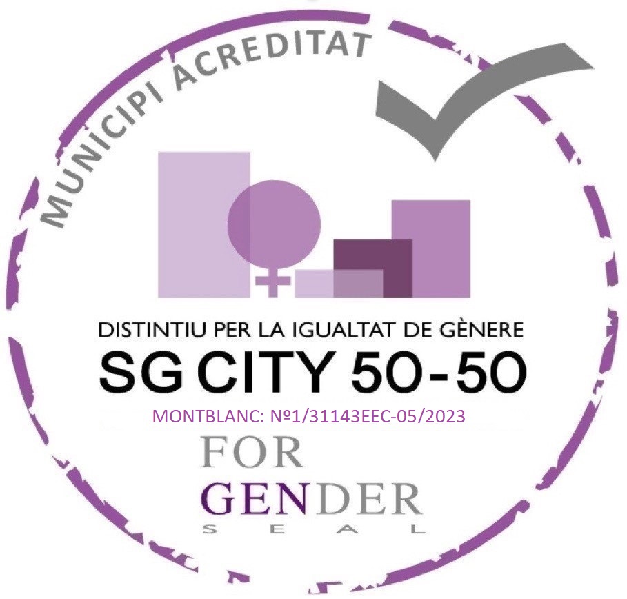 Logo municipi acreditat amb distintiu per la igualtat de gènere