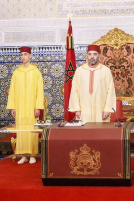 Mulay Hasán, el Rey Mohamed VI y Mulay Rachid en Rabat