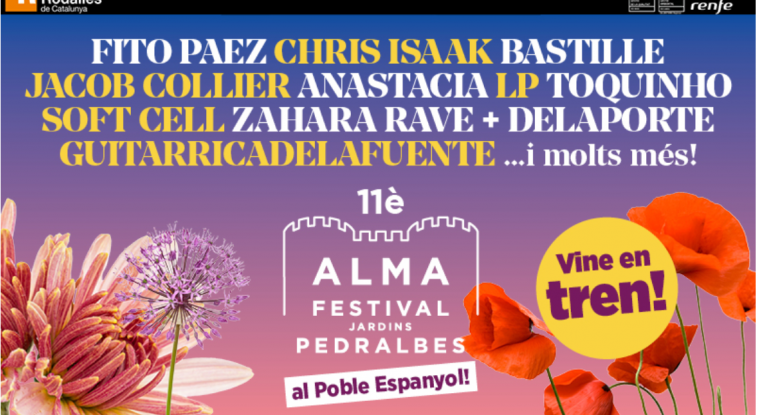 Renfe es converteix en el tren oficial de l'ALMA Festival Jardins Pedralbes