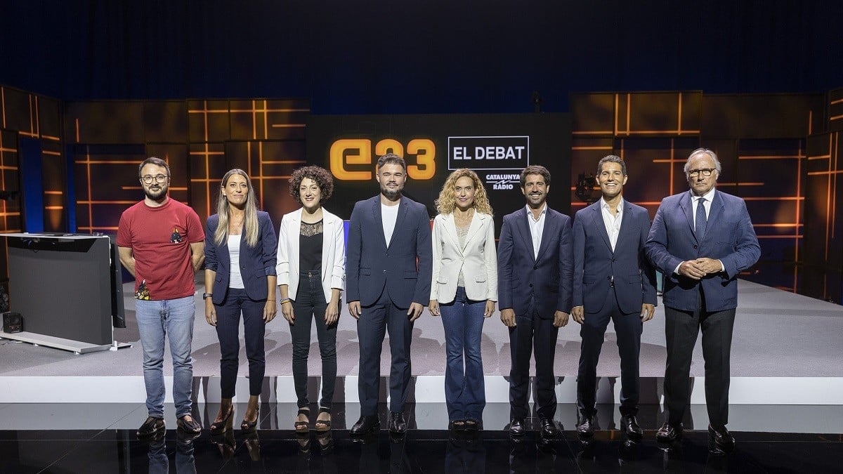El debat de candidats a Catalunya, organitzat per TV3 i Catalunya Ràdio.